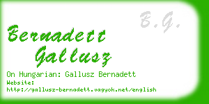 bernadett gallusz business card